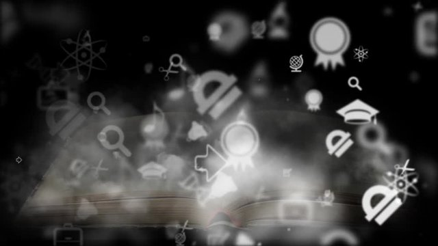 Book training concept. A book with a lot of knowledge
