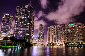Fototapeta na wymiar Brickell Cityscape Miami