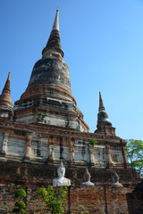 Fototapeta premium Wat Yai Chai Mongkhon Buddhist Temple in Ayutthaya, Thailand