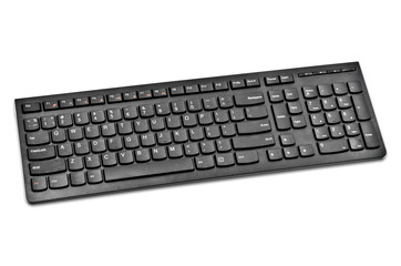 Black wireless keyboard computer.