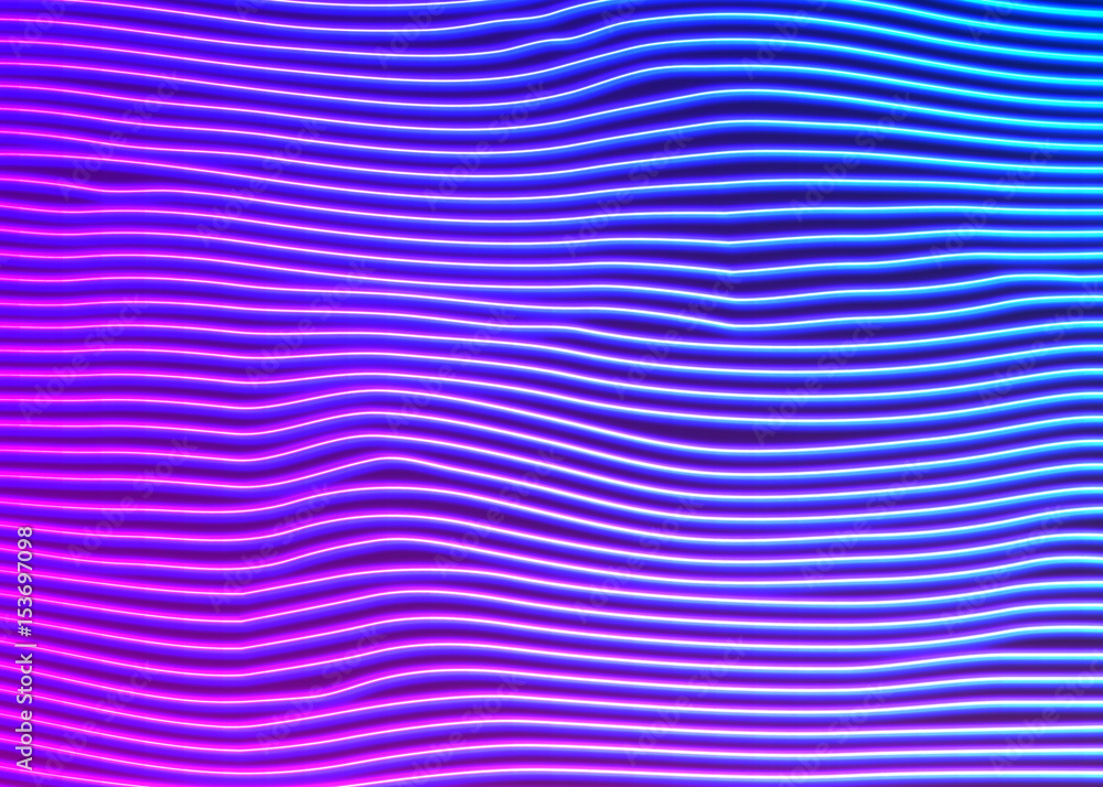 Poster neon lines background with glowing 80s new retro vapor wave style
