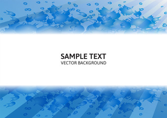 Blue abstract background vector modern design with copy space