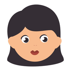 beautiful and young woman head vector illustration design