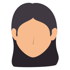 beautiful and young woman head vector illustration design