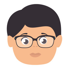 young man head avatar vector illustration design