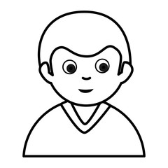 young man avatar character vector illustration design