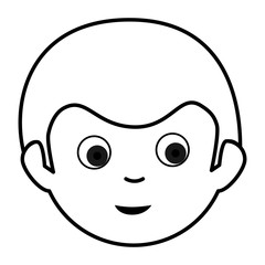 young man head avatar vector illustration design