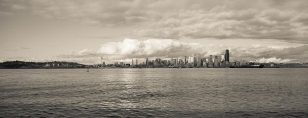 Seattle Sunset Sephia