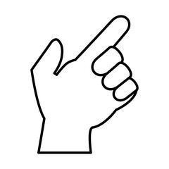 hand human isolated icon vector illustration design