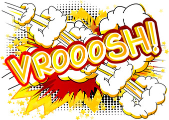 Vrooosh! - Vector illustrated comic book style expression.