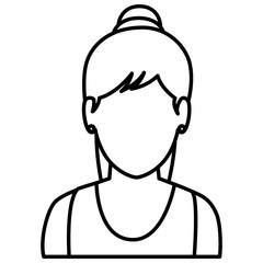beautiful and young woman character vector illustration design