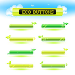 Vector Web menu buttons set for business site.