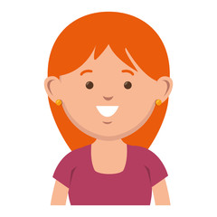 beautiful and young woman character vector illustration design