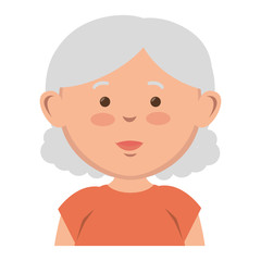old woman avatar character vector illustration design