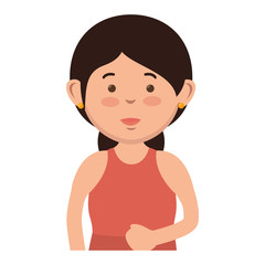 beautiful and young woman character vector illustration design