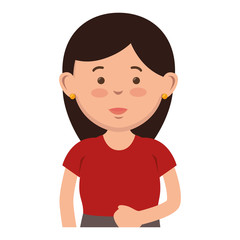 beautiful and young woman character vector illustration design