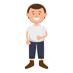 young man avatar character vector illustration design