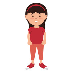 beautiful and young woman character vector illustration design