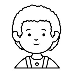 Obraz premium little boy avatar character vector illustration design