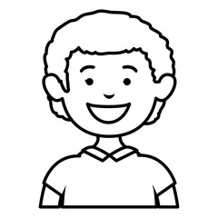 little boy avatar character vector illustration design