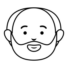 old man avatar character vector illustration design