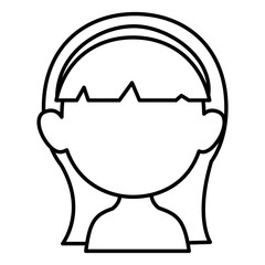 beautiful and young woman shirtless character vector illustration design