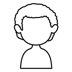 little boy shirtless avatar character vector illustration design