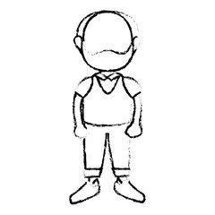 old man avatar character vector illustration design