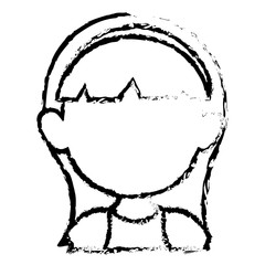 beautiful and young woman character vector illustration design