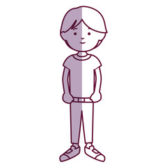 little boy avatar character vector illustration design