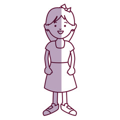 beautiful and young woman character vector illustration design