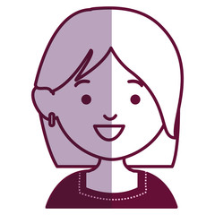 beautiful and young woman character vector illustration design