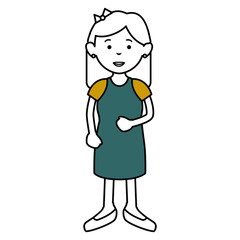 beautiful and young woman character vector illustration design