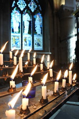 Candlelight in the church. light of  faith.