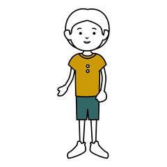 little boy avatar character vector illustration design