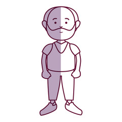 old man avatar character vector illustration design