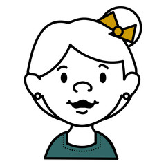 beautiful and young woman character vector illustration design