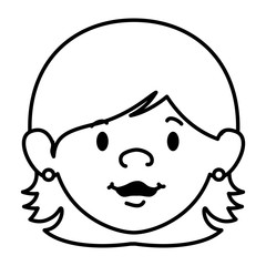 beautiful and young woman character vector illustration design