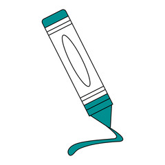 color silhouette image cartoon wax crayon for paint vector illustration