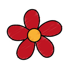 beautiful Flower decoration icon vector illustration design