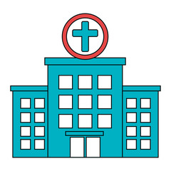 Obraz premium hospital building isolated icon vector illustration design