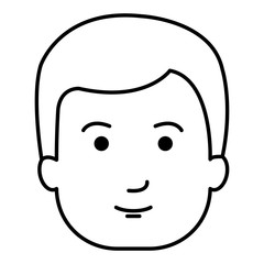 young man avatar character vector illustration design