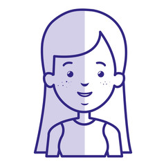 beautiful and young woman character vector illustration design