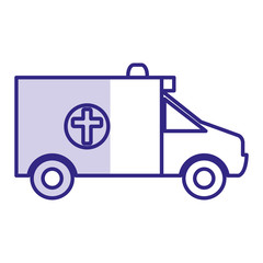 ambulance vehicle isolated icon vector illustration design
