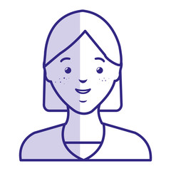 beautiful and young woman character vector illustration design