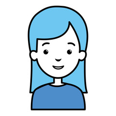 beautiful and young woman character vector illustration design