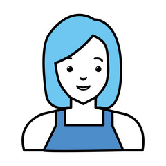 beautiful and young woman character vector illustration design