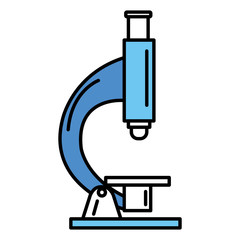 microscope laboratory isolated icon vector illustration design