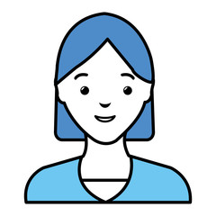 beautiful and young woman character vector illustration design