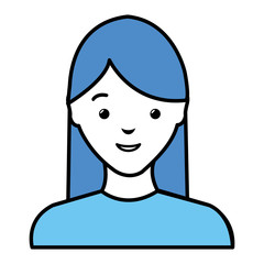 beautiful and young woman character vector illustration design